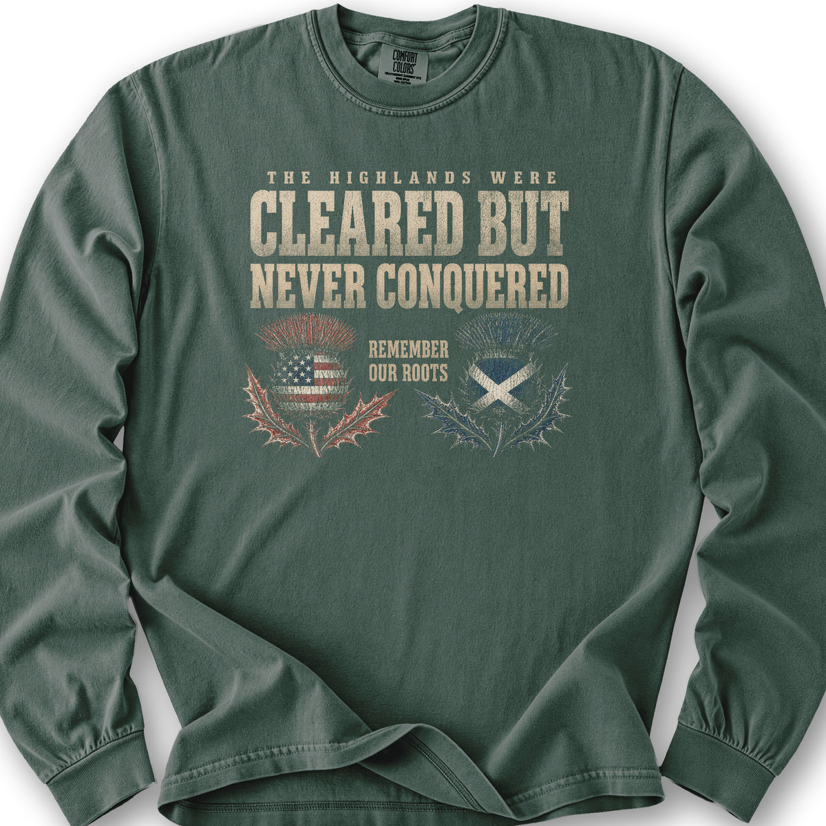 Highlands Were Cleared Long Sleeve Shirt - Blue Spruce