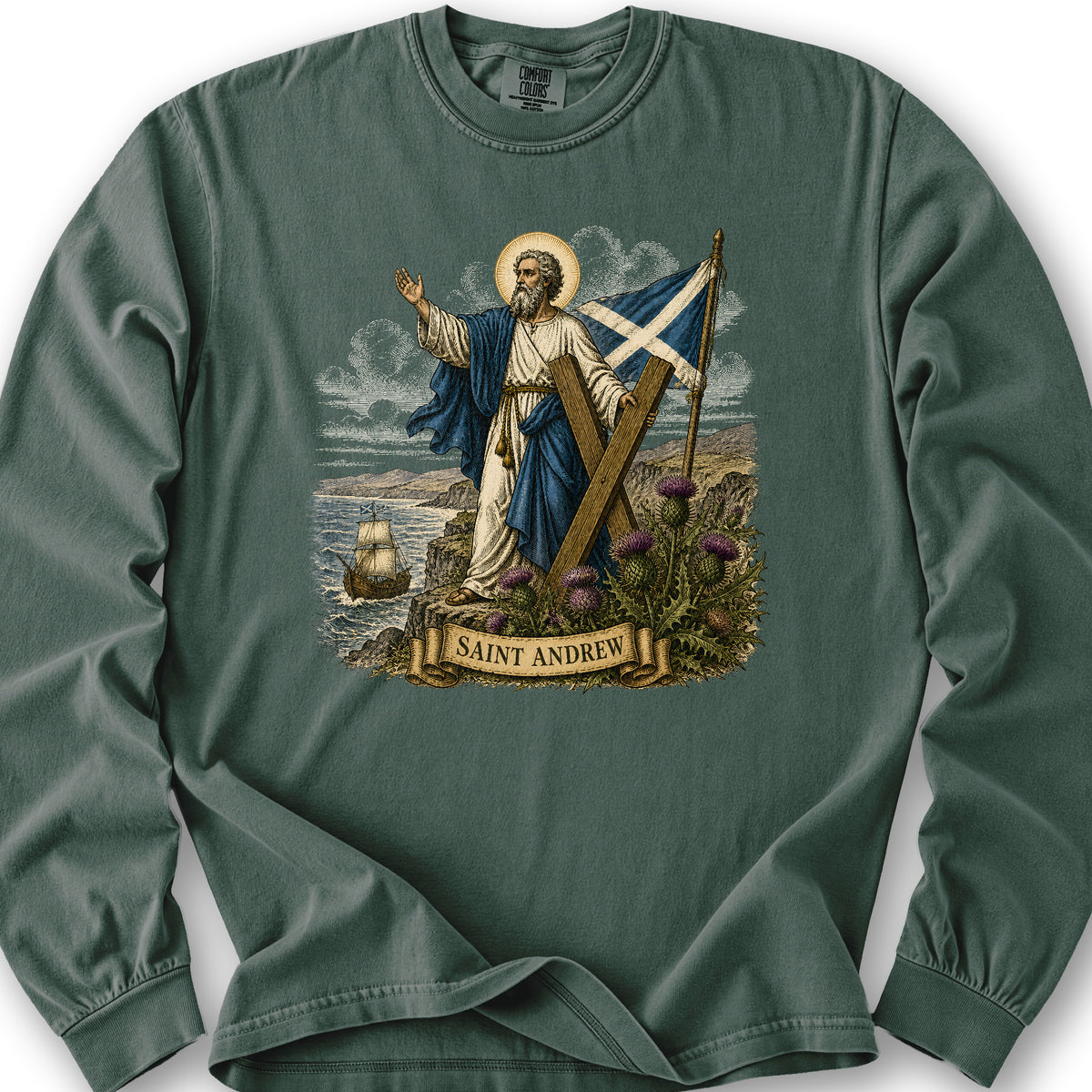 Saint Andrew Long Sleeve Shirt - Blue Spruce