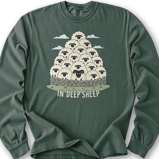 In Deep Sheep Long Sleeve Shirt - Blue Spruce