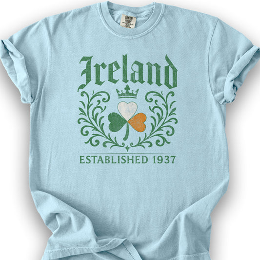 Ireland Regal Shamrock T-Shirt - Chambray