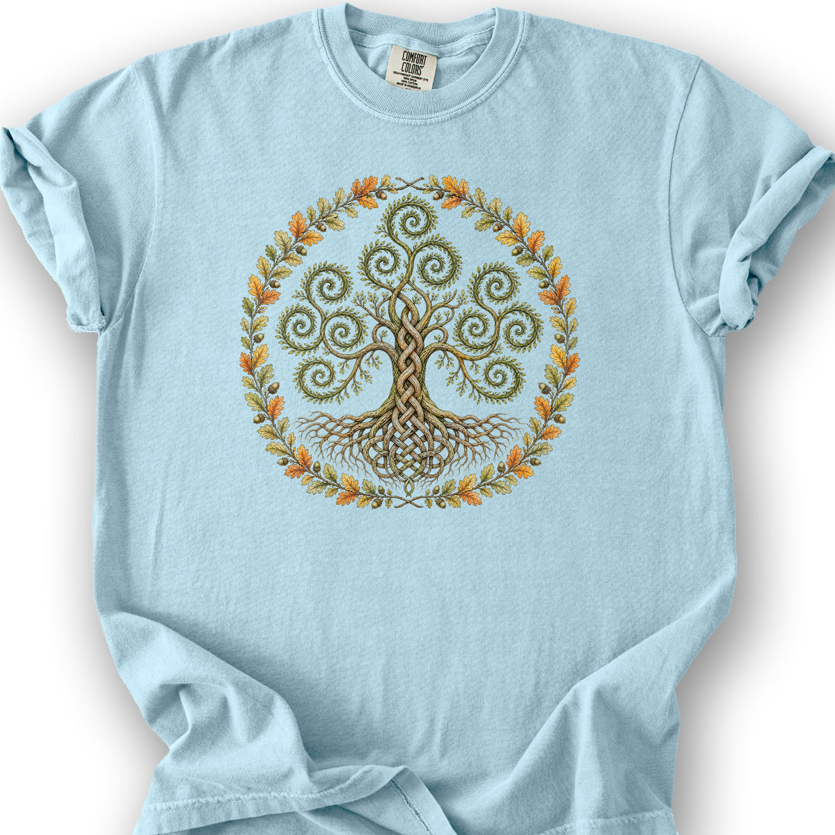 Triskele Tree Of Life T-Shirt - Chambray