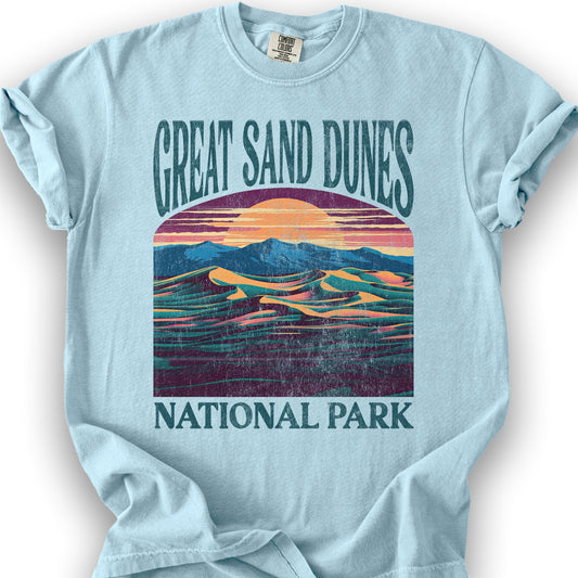 Great Sand Dunes National Park "Big and Bold" T-Shirt - Chambray