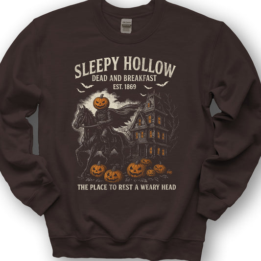 Sleepy Hollow Dead and Breakfast Sweatshirt - Dark Chocolate
