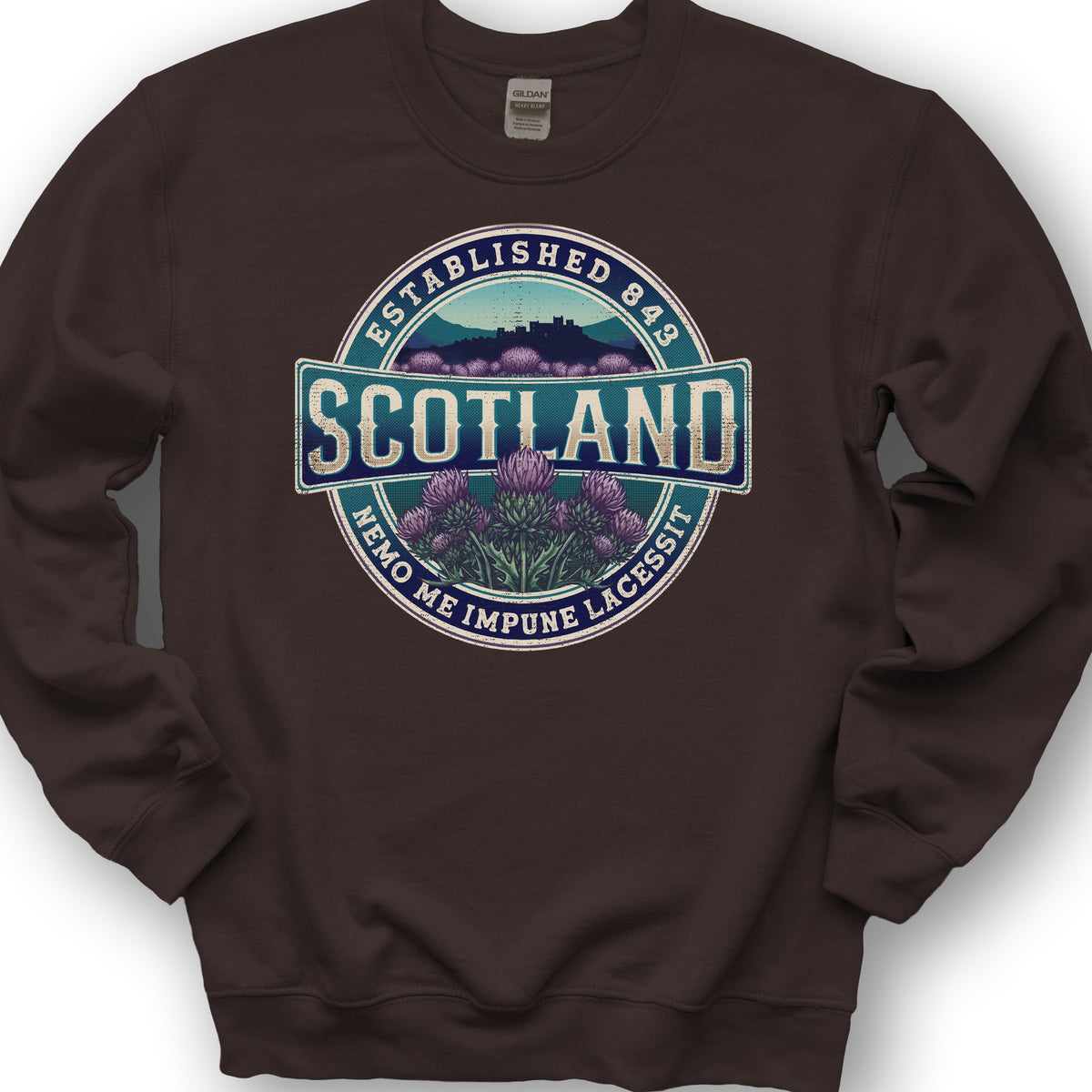 Scotland Badge Sweatshirt - Dark Chocolate