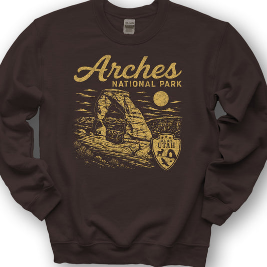 Arches Vintage Sketch Sweatshirt - Dark Chocolate