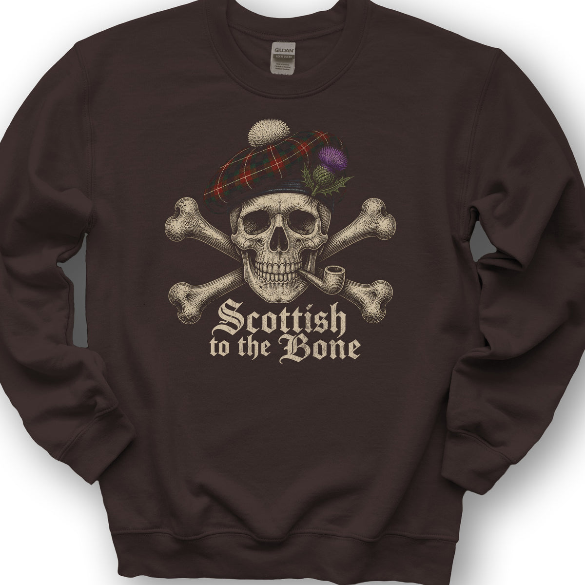 Scottish Crossbones Sweatshirt - Dark Chocolate