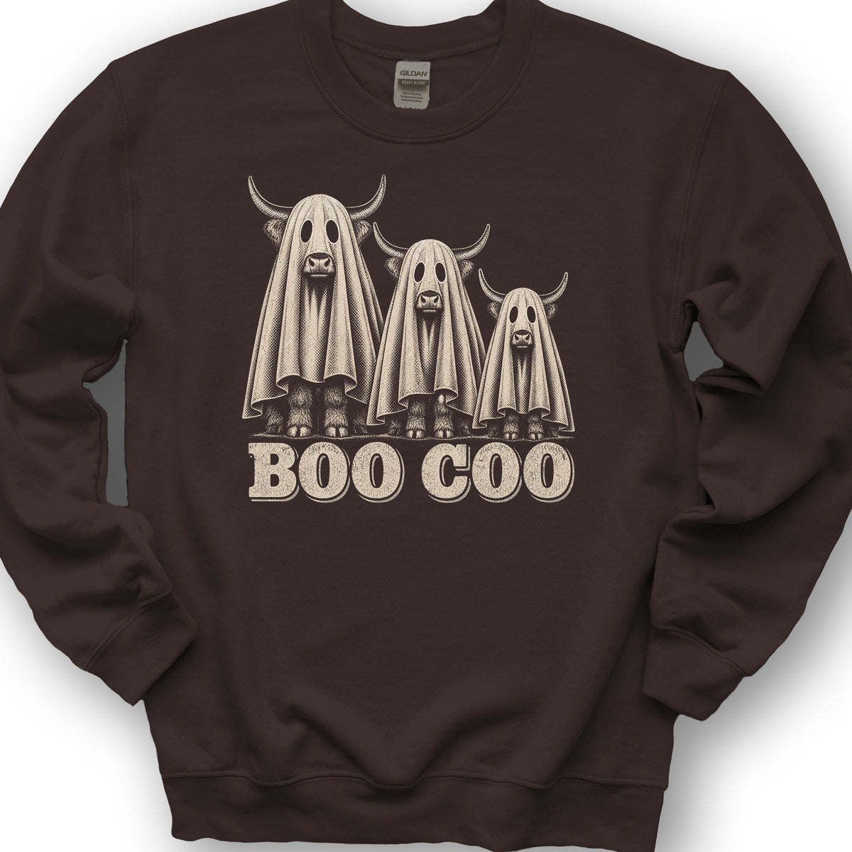Boo Coo Trio Sweatshirt - Dark Chocolate