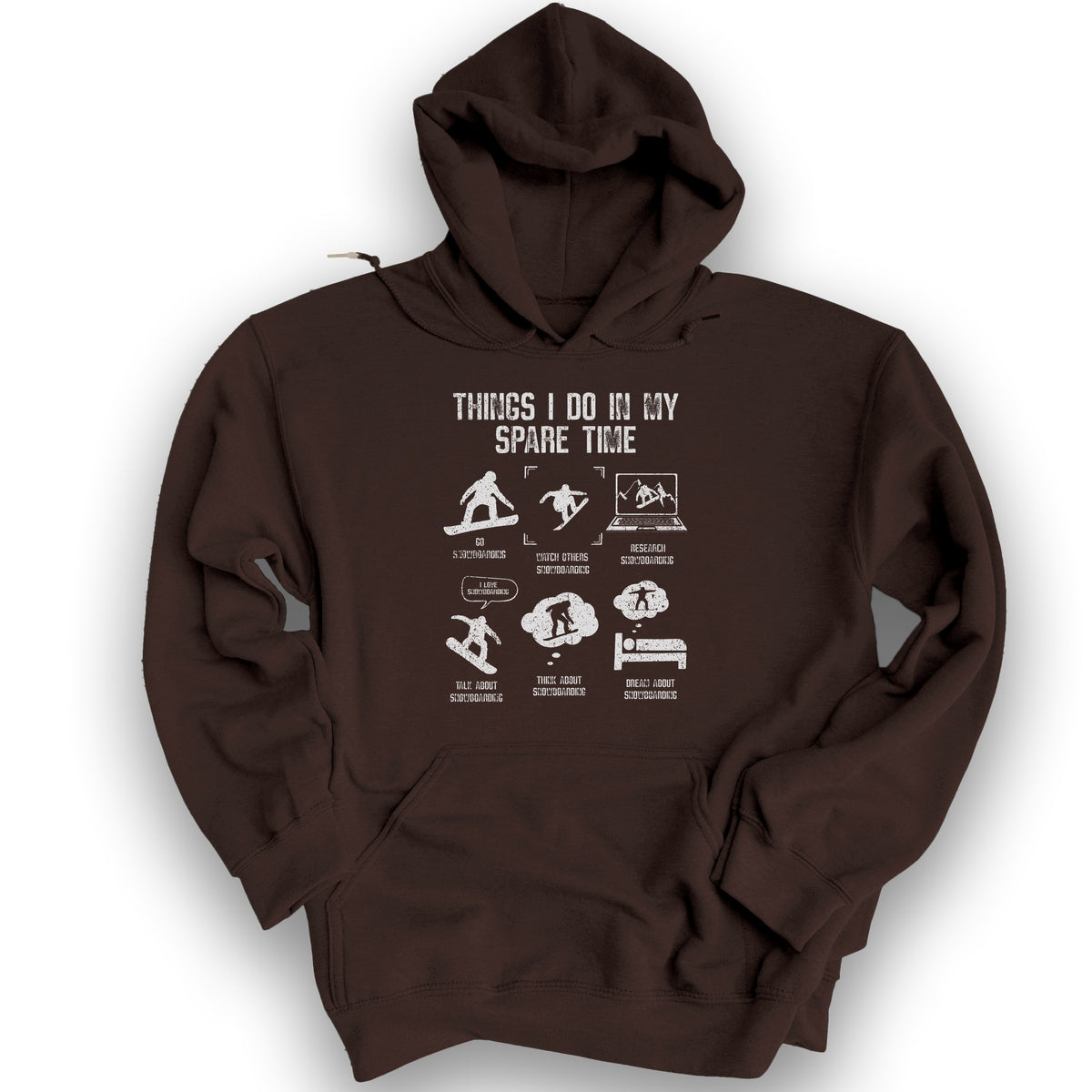 Spare Time Snowboard Hoodie - Dark Chocolate