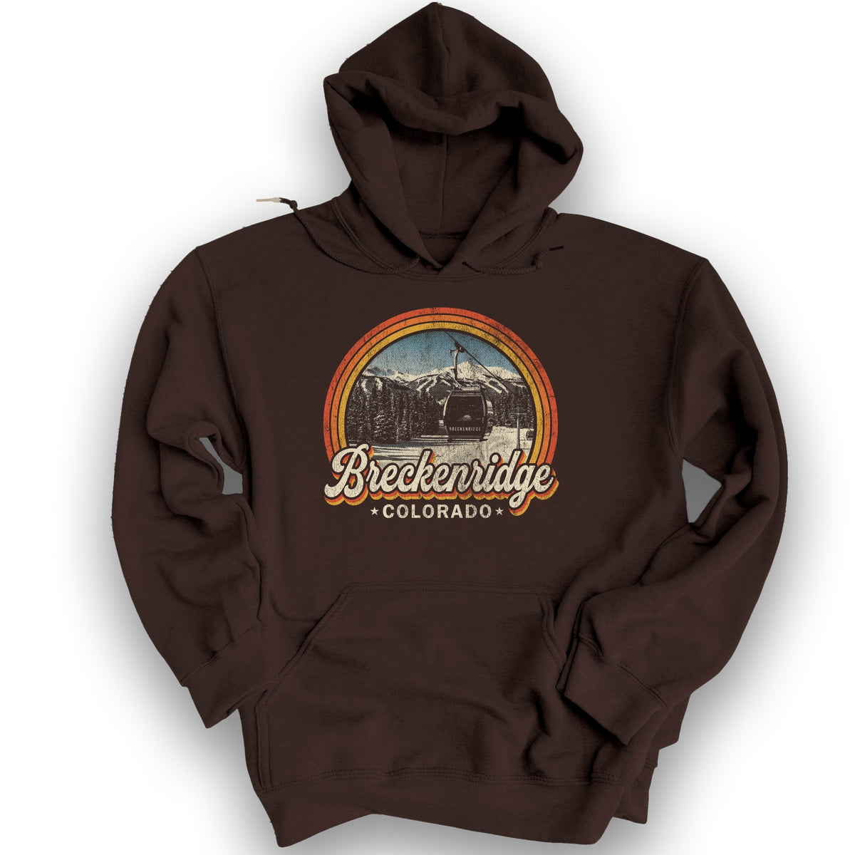 Breckenridge Retro Gondola Hoodie - Dark Chocolate