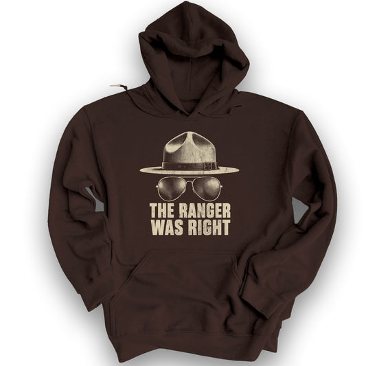 Ranger Was Right Halftone Hoodie - Dark Chocolate