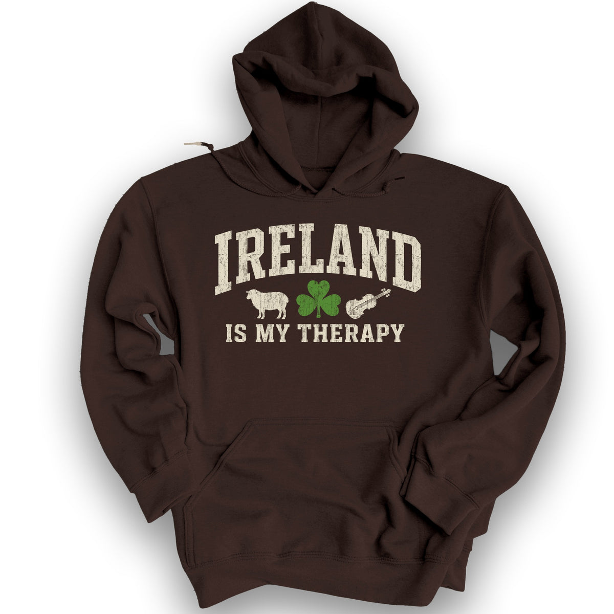 Ireland Is My Therapy Hoodie - Dark Chocolate