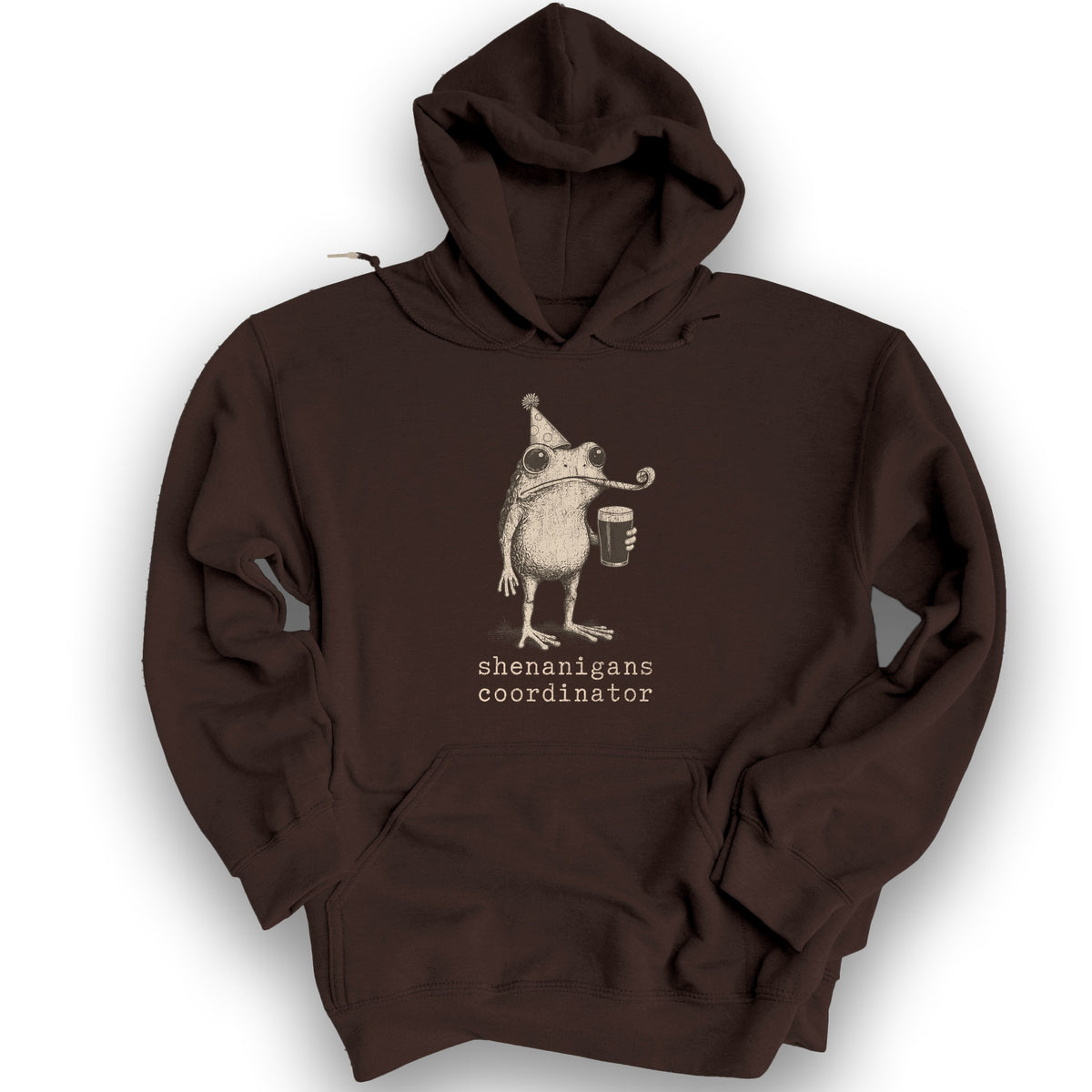 Shenanigans Coordinator Frog Hoodie - Dark Chocolate