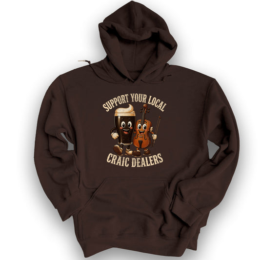 Craic Dealers Hoodie - Dark Chocolate