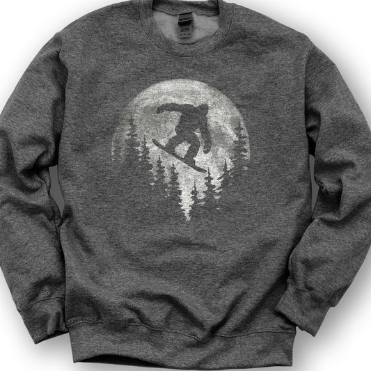 Bigfoot Snowboard Sweatshirt - Dark Heather