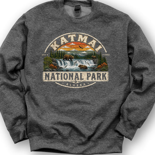 Katmai Medallion Sweatshirt - Dark Heather