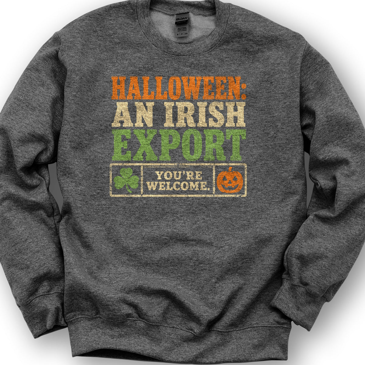 Irish Export Halloween Sweatshirt - Dark Heather