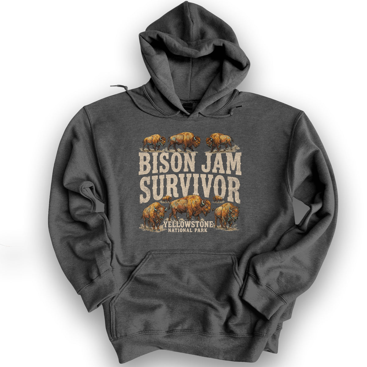 Bison Jam Survivor Hoodie - Dark Heather