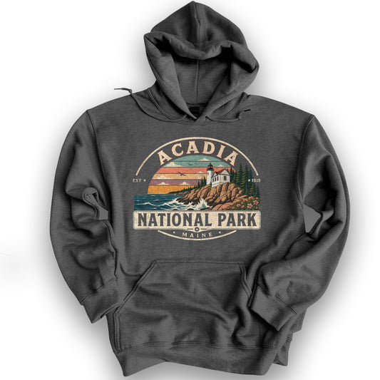 Acadia Medallion Hoodie - Dark Heather
