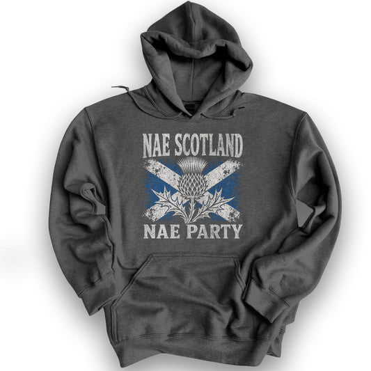 Nae Scotland Vintage Flag Hoodie - Dark Heather