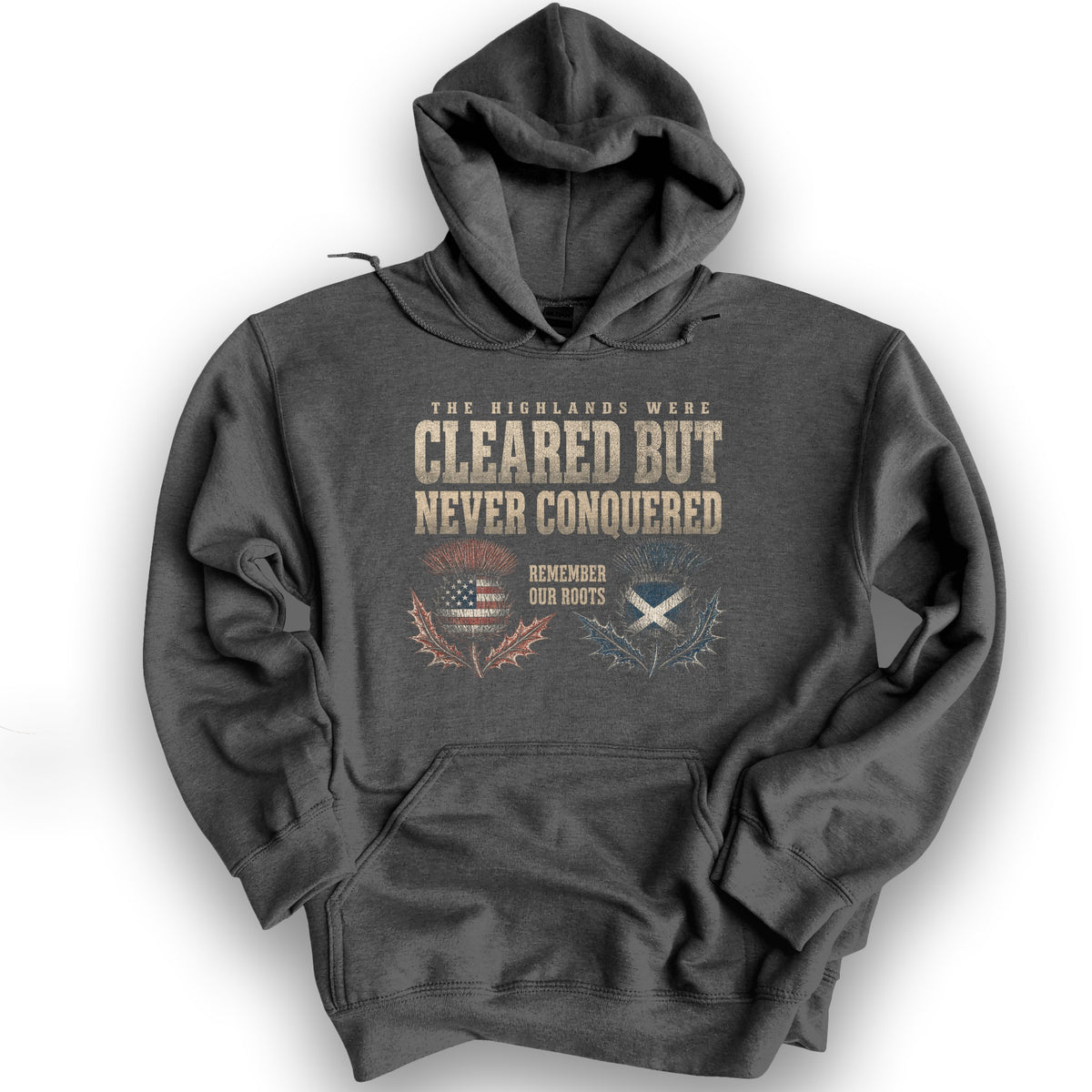 Highlands Were Cleared Hoodie - Dark Heather