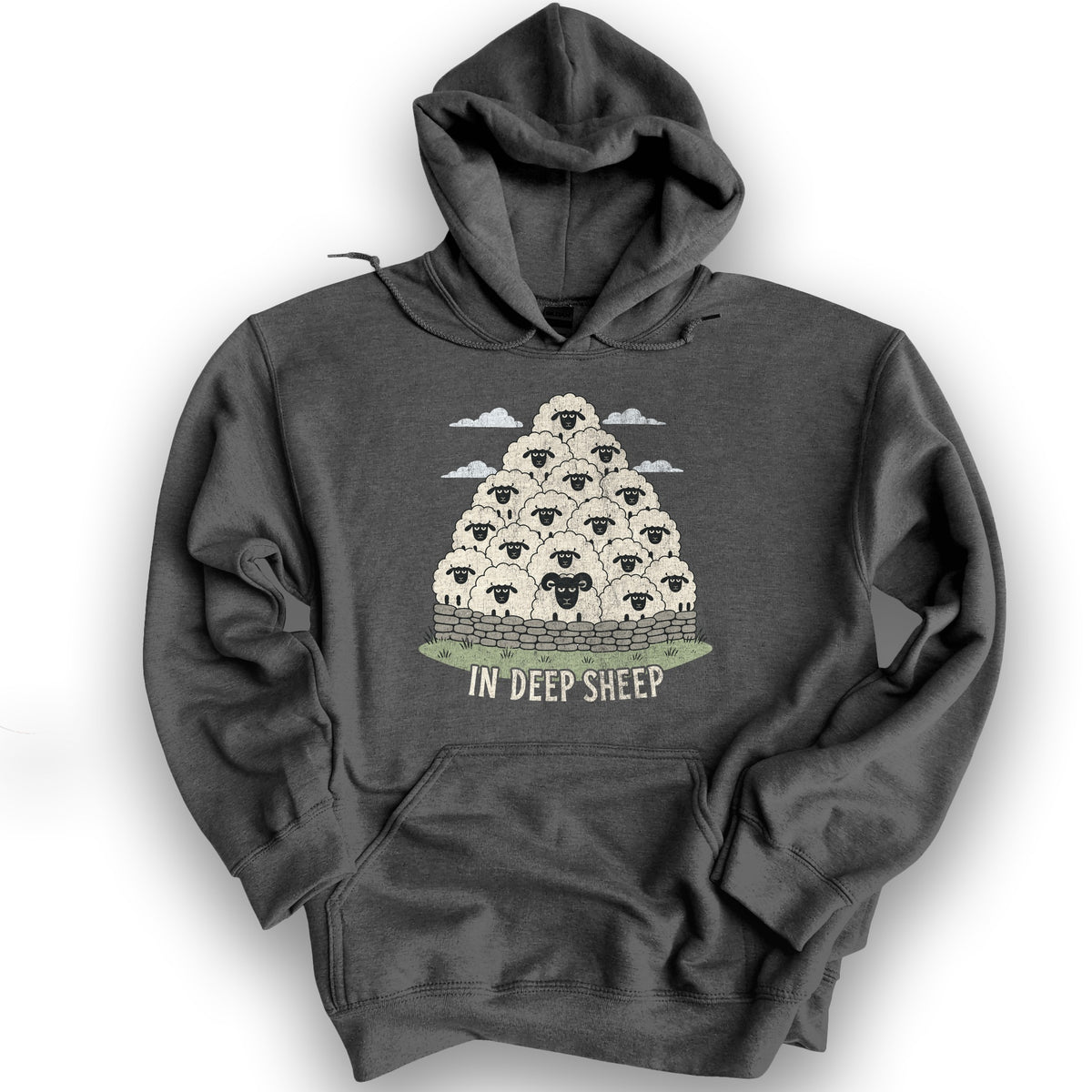 In Deep Sheep Hoodie - Dark Heather