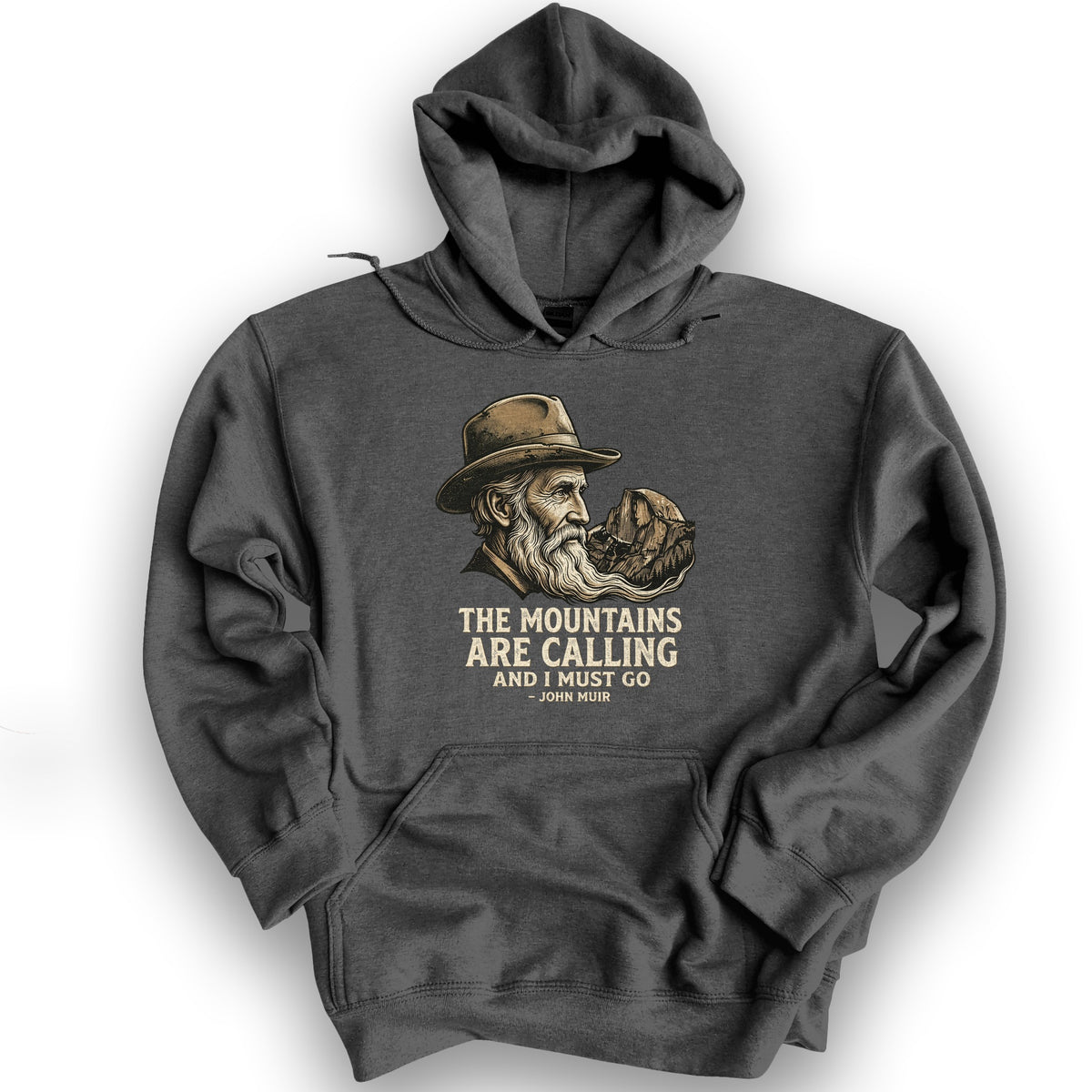 John Muir Mountains Hoodie - Dark Heather