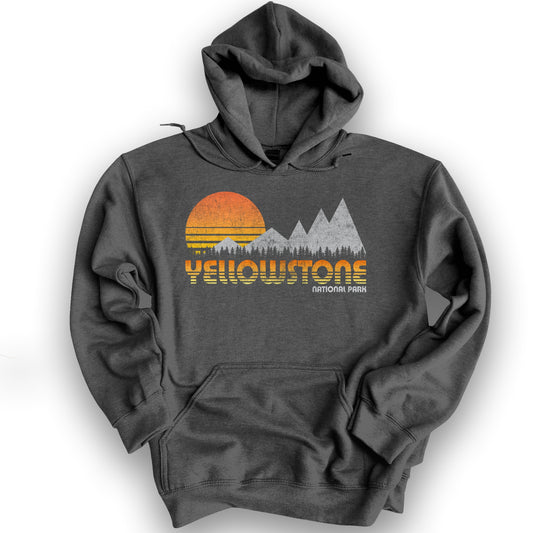 Yellowstone 80's Retro Hoodie - Dark Heather