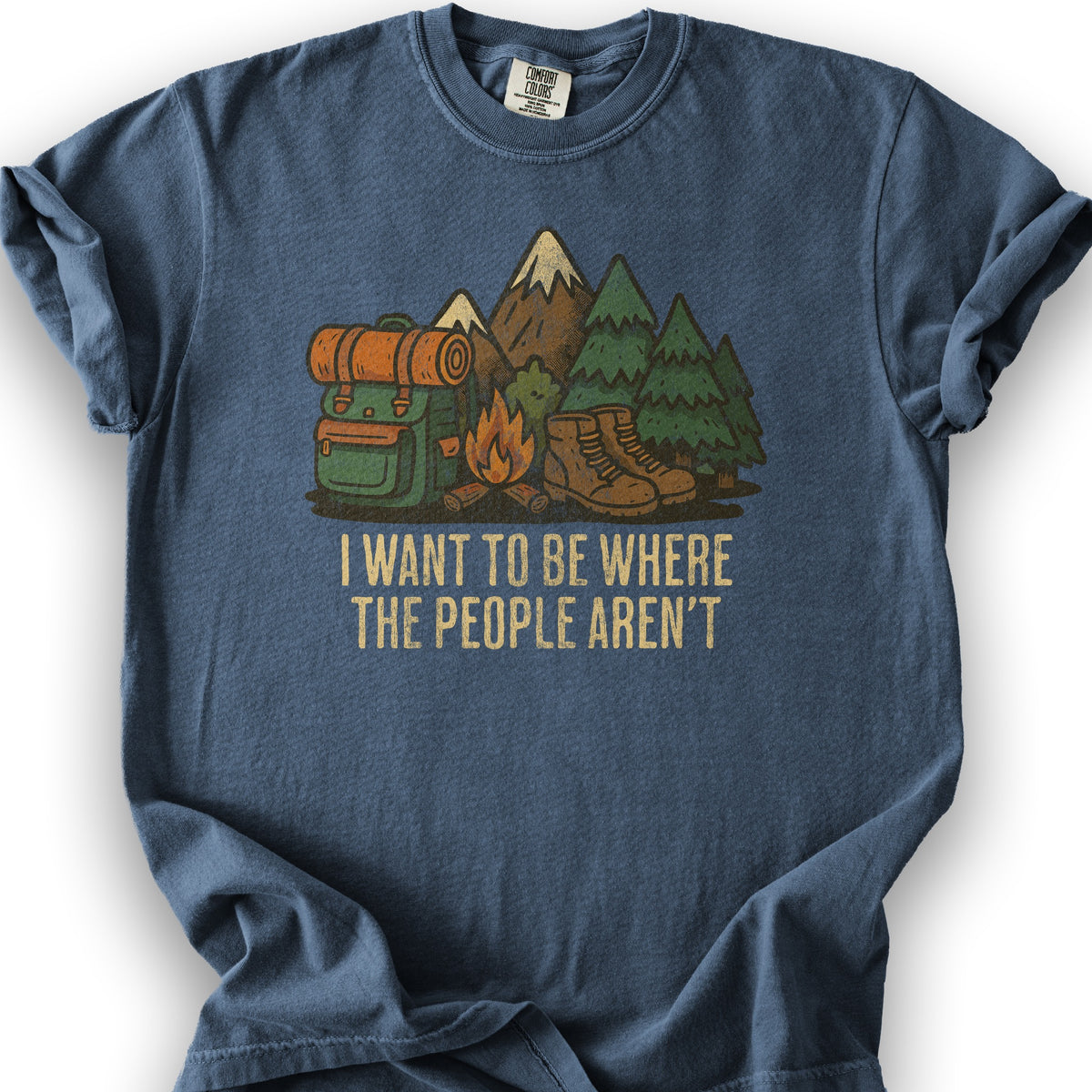 Where The People Aren't T-Shirt - Denim