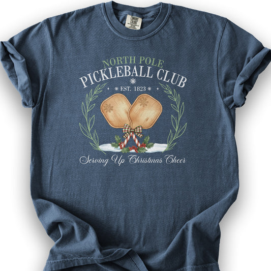 North Pole Pickleball Club T-Shirt - Denim