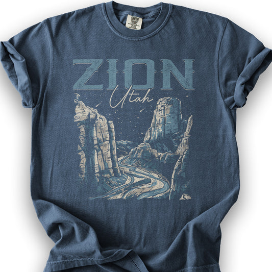 Zion Canyon T-Shirt - Denim