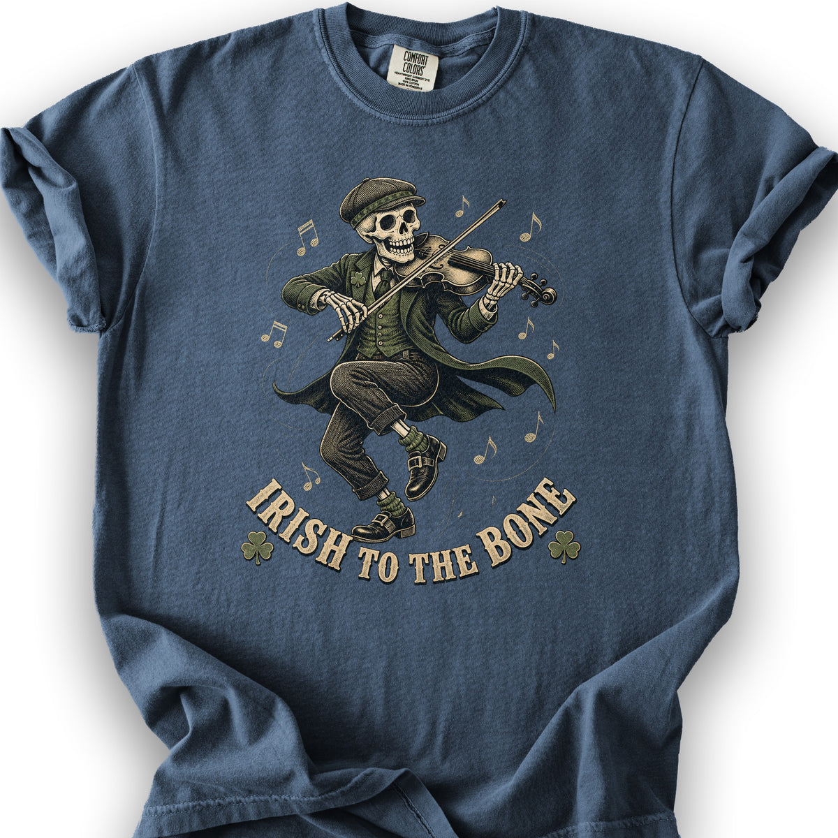 Irish Bone Jig T-Shirt - Denim