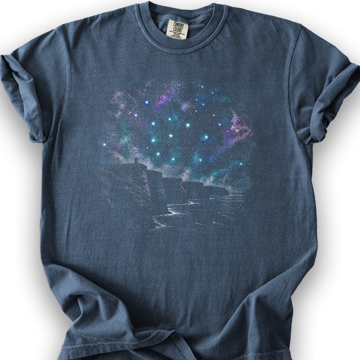 Cliffs of Moher Stars T-Shirt - Denim