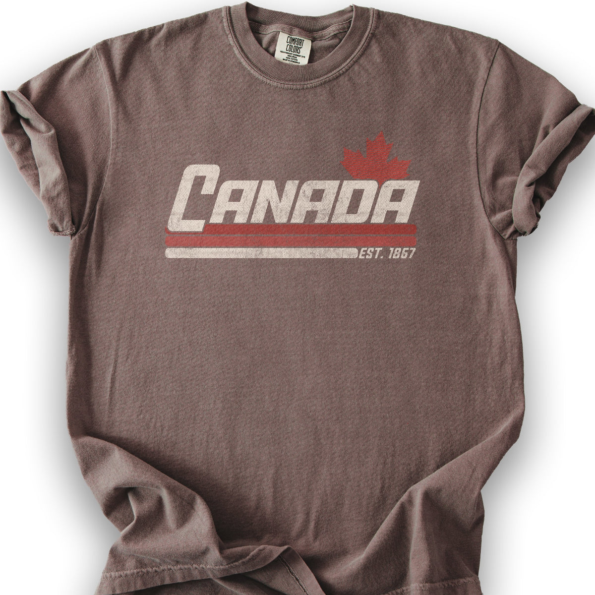 Canada Retro Stripe T-shirt - Espresso