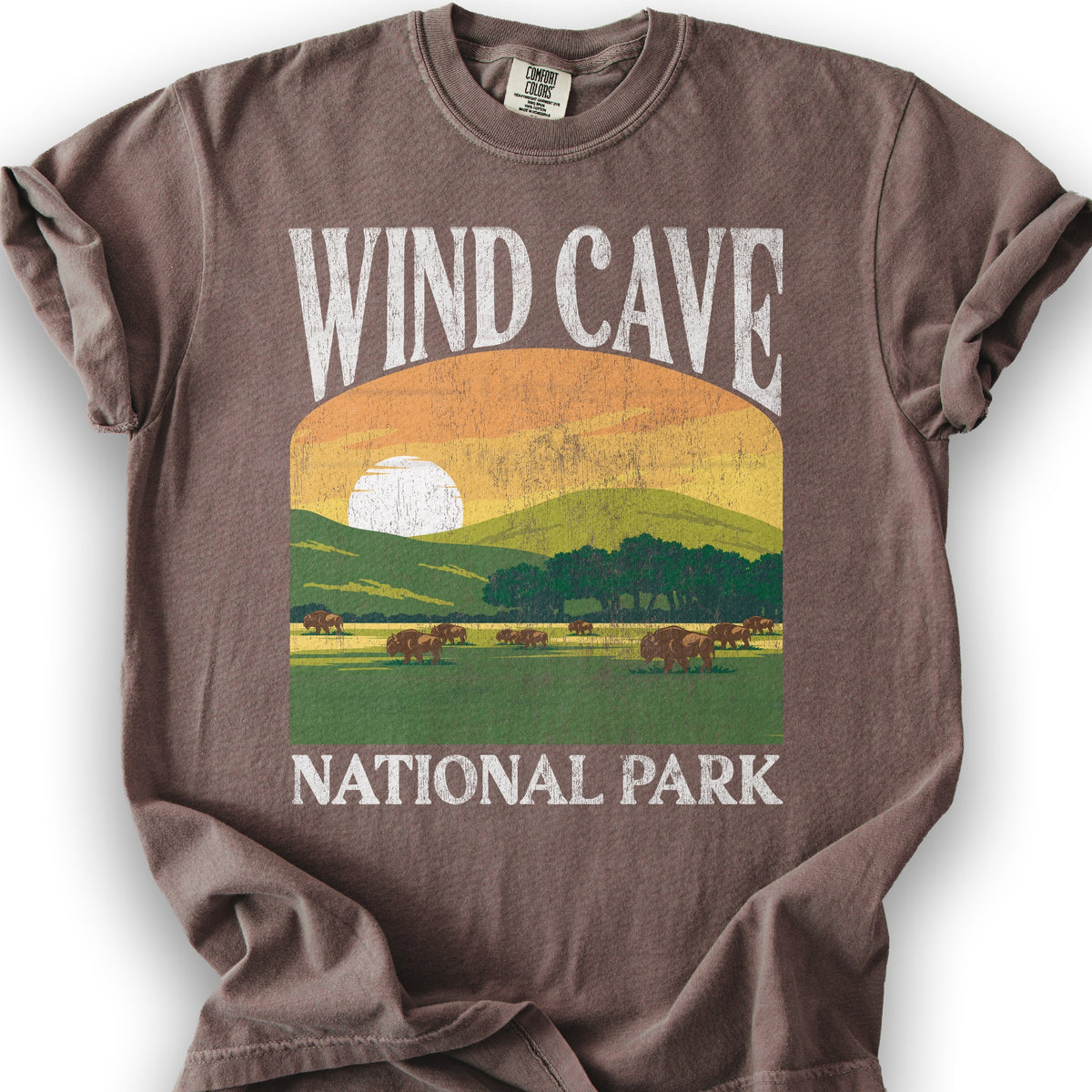 Wind Cave National Park "Big and Bold" T-Shirt - Espresso