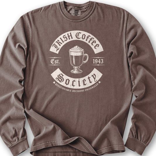 Irish Coffee Society Long Sleeve Shirt - Espresso