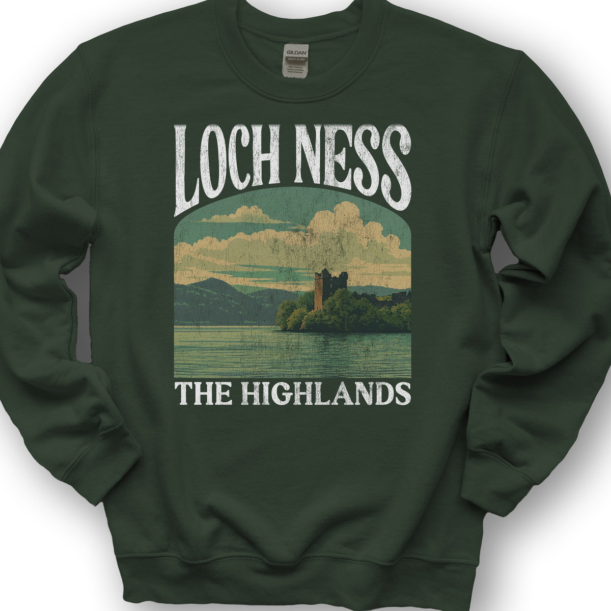 Loch Ness "Big and Bold" Sweatshirt - Forest Green