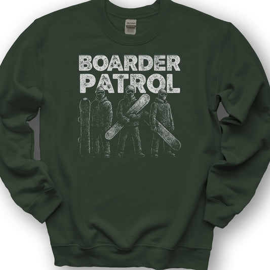 Boarder Patrol Sweatshirt - Forest Green