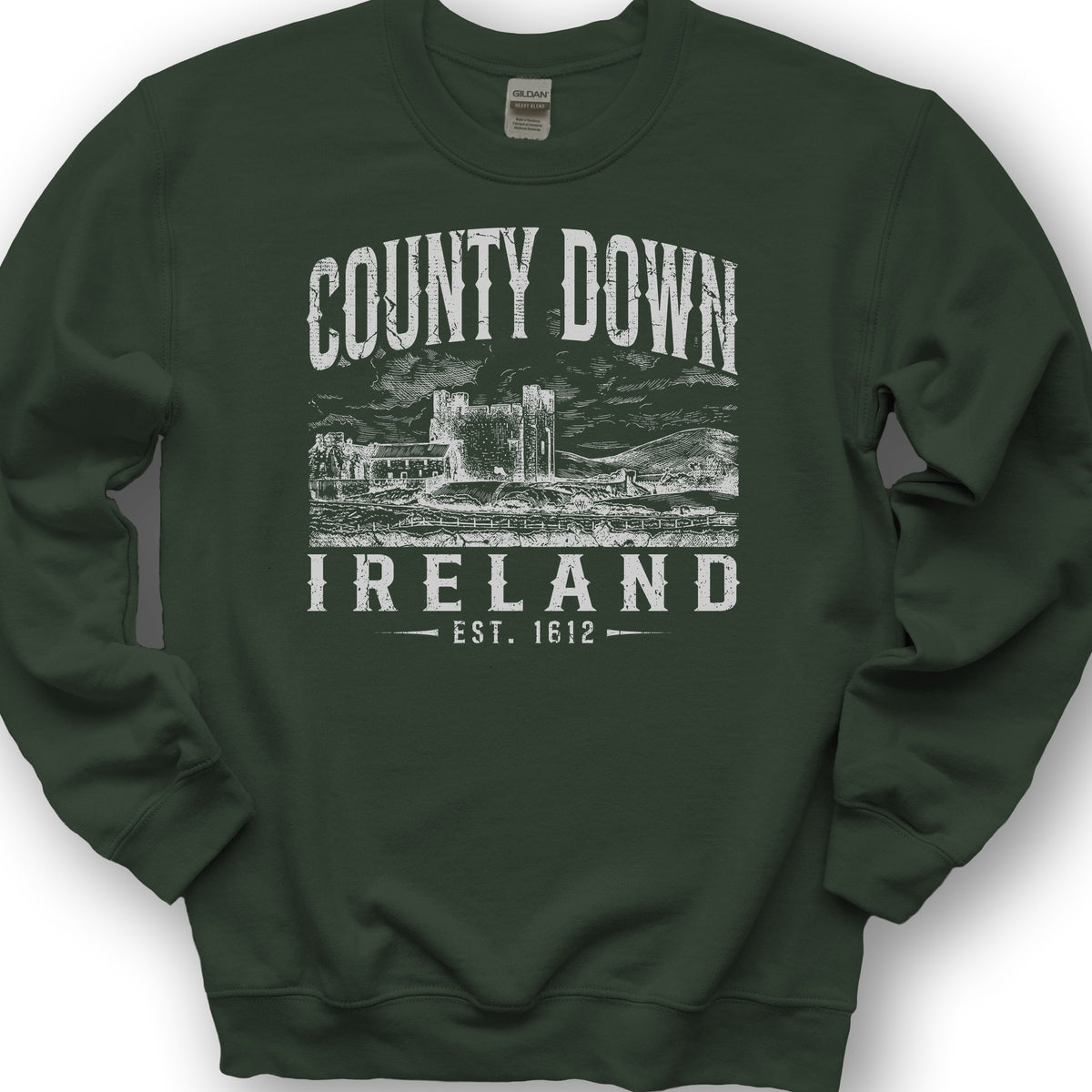 County Down Ireland Sweatshirt - Forest Green