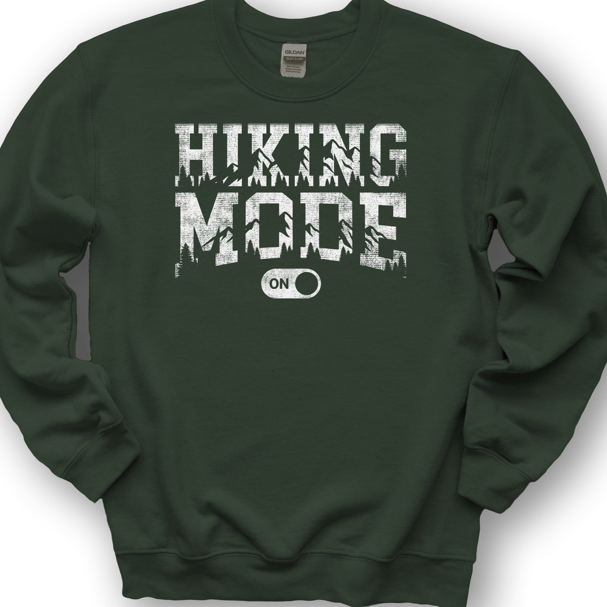 Hiking Mode On Sweatshirt - Forest Green