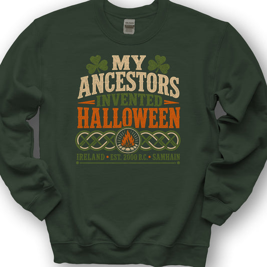 Irish Ancestors Halloween Sweatshirt - Forest Green