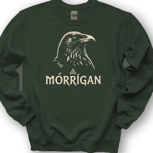 Mórrígan Crow Sweatshirt - Forest Green