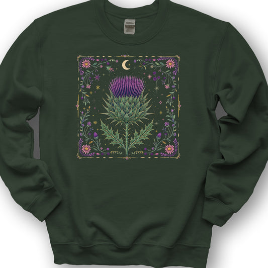 Midnight Thistle Sweatshirt - Forest Green
