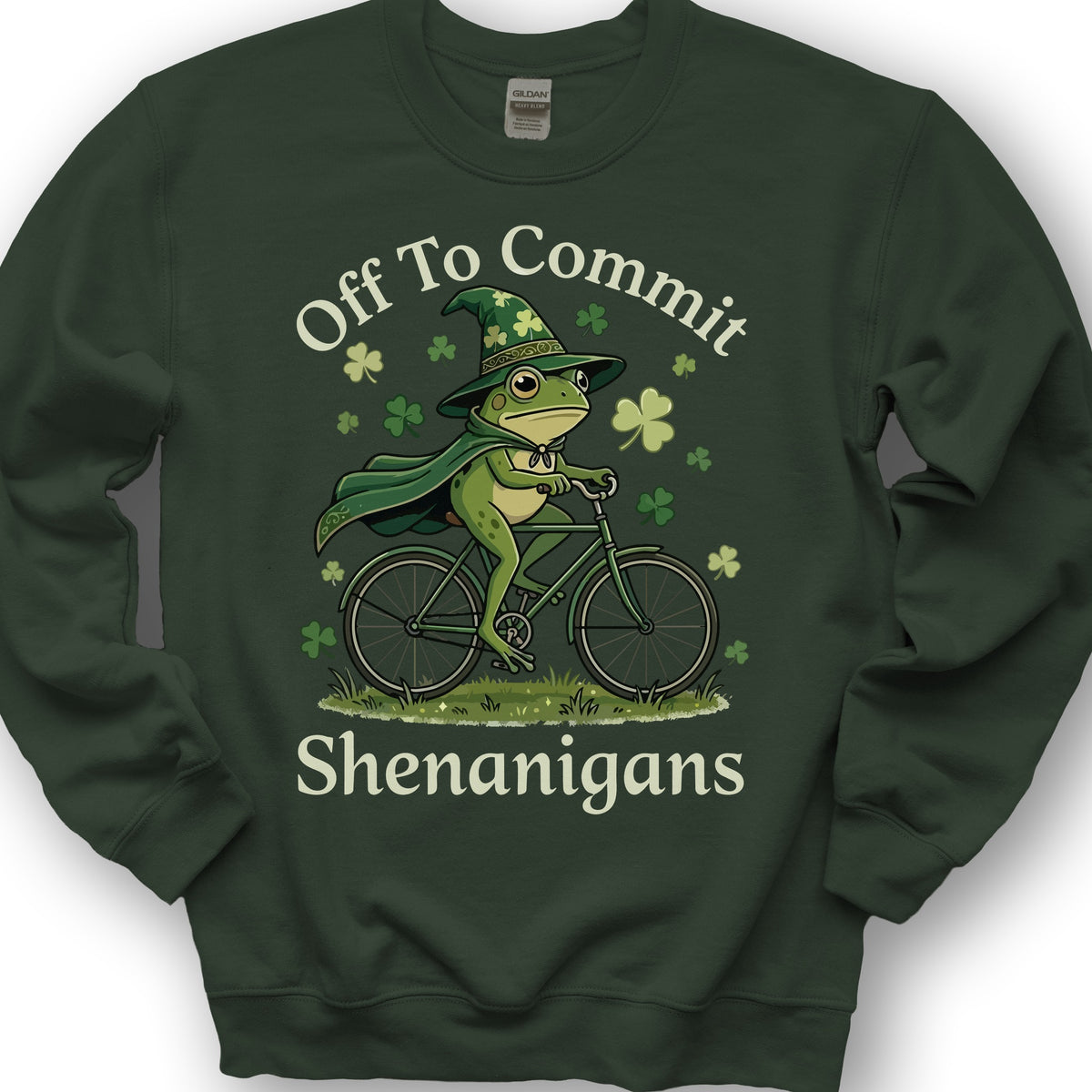 Frog Shenanigans Sweatshirt - Forest Green