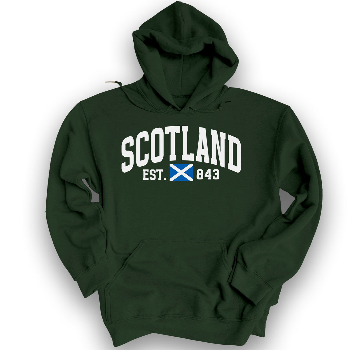 Scotland Varsity Flag Hoodie - Forest Green