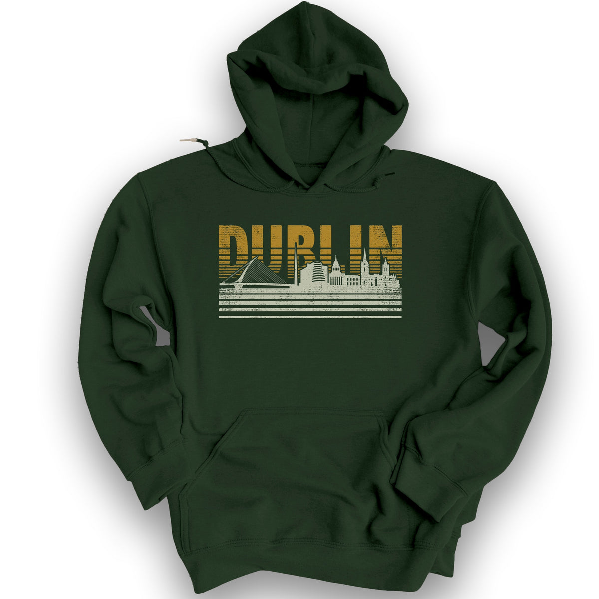 Dublin Stripes Hoodie - Forest Green