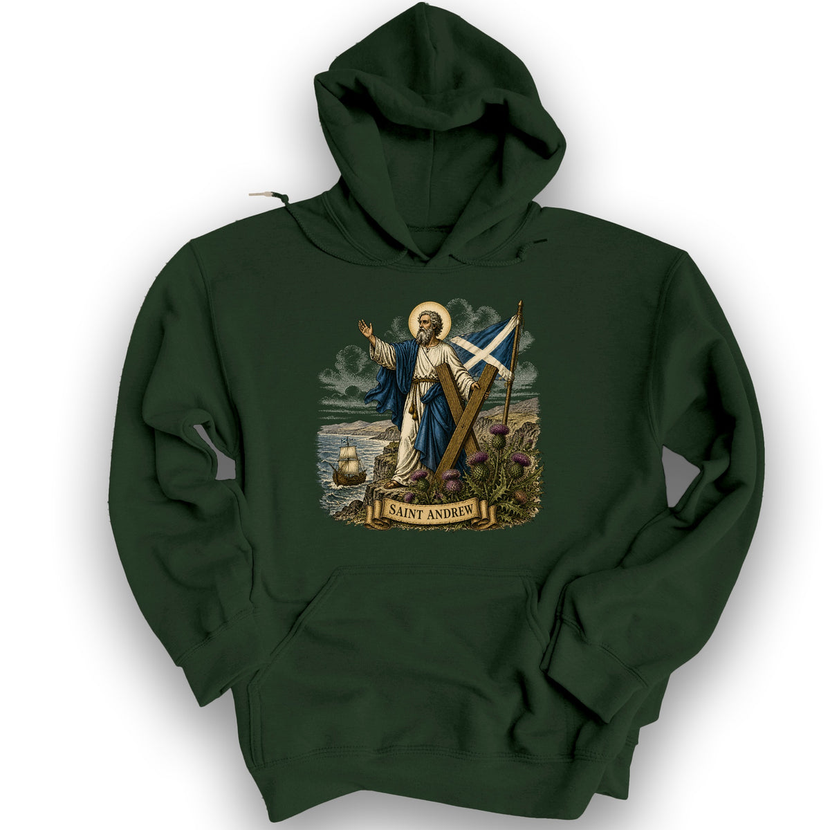 Saint Andrew Hoodie - Forest Green