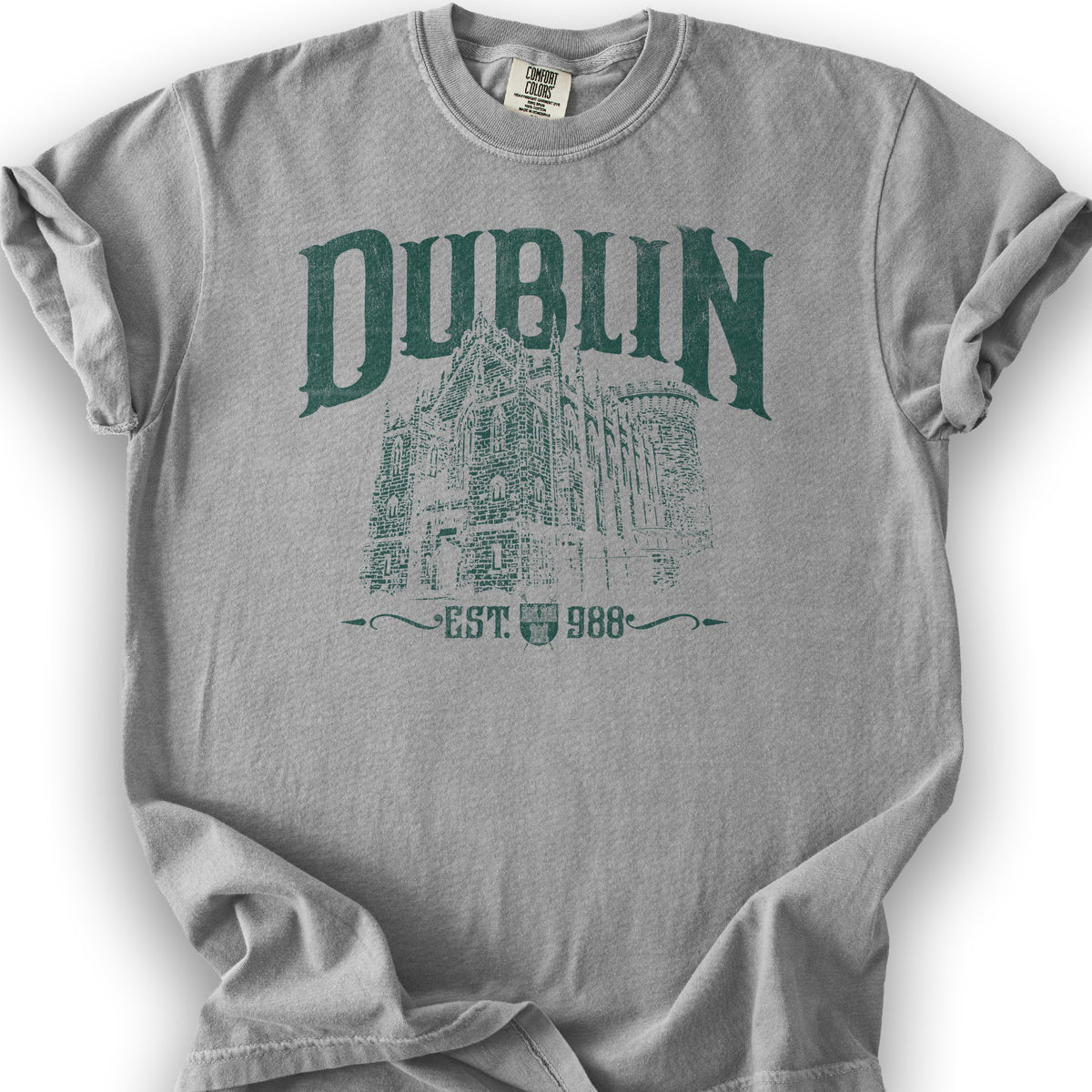 Dublin Ireland Castle T-Shirt - Granite