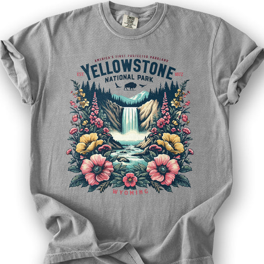 Yellowstone National Park "Wildflower" T-Shirt - Granite
