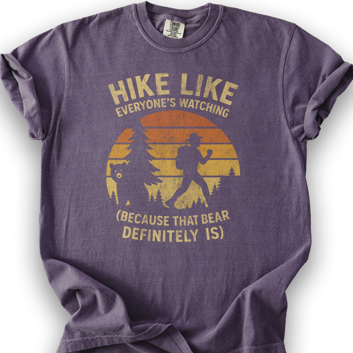 Hike Like Everyone's Watching T-Shirt - Grape