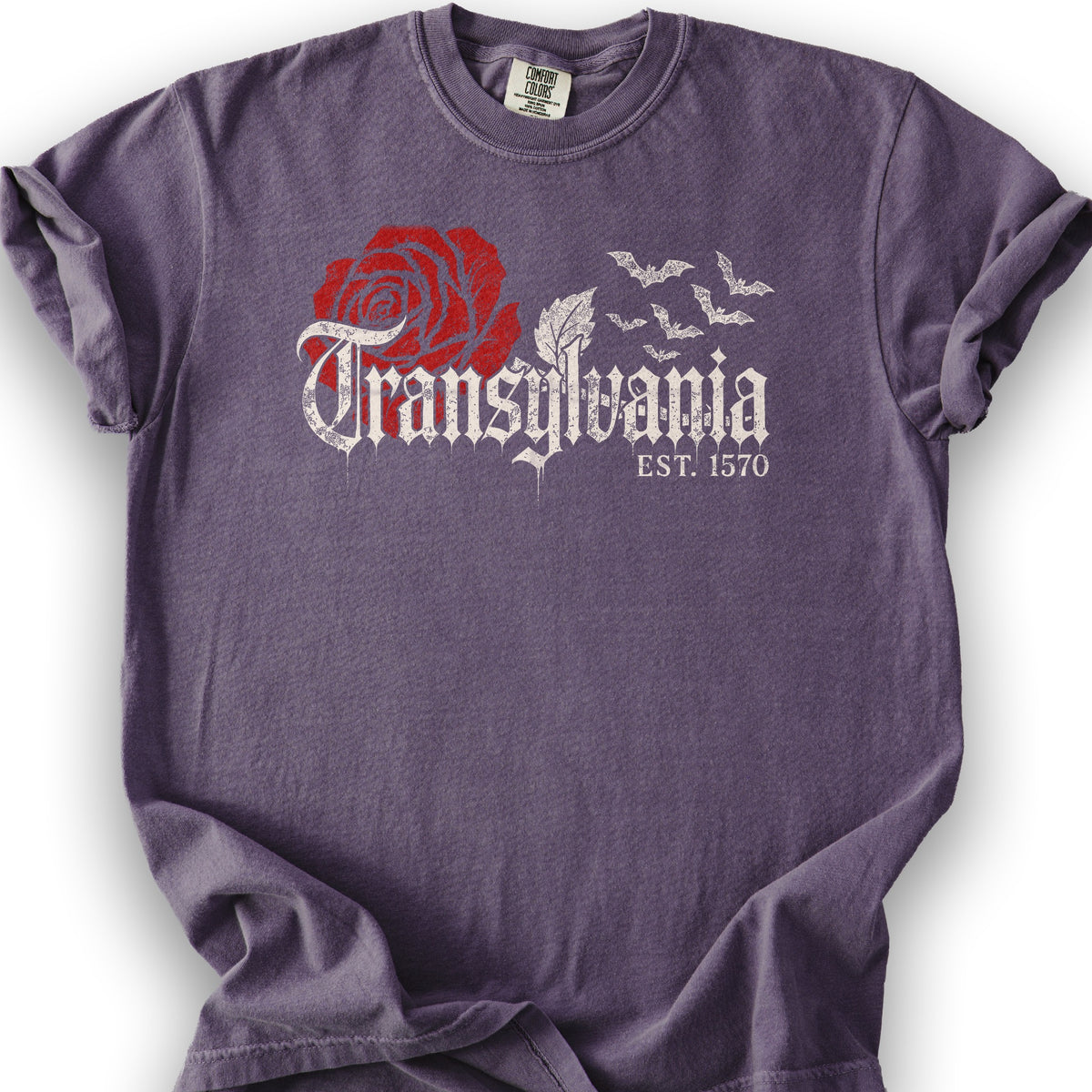 Transylvania Gothic Rose T-Shirt - Grape